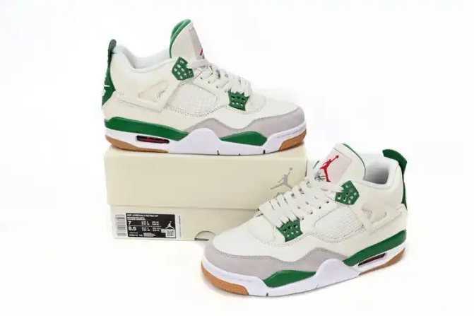 1st Kicks 4 SB Retro Jordan DR5415-103 Pine Green 0519